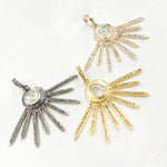 Load image into Gallery viewer, DP343. Diamond Silver Fancy Shape Pendant with Polki Diamond