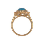 Load image into Gallery viewer, CR97303TQ13X10. 18K Solid Gold Turquoise Ring