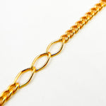 Load image into Gallery viewer, V240GF. 14k Gold Filled 3 Links Long and Curb Chain in Between