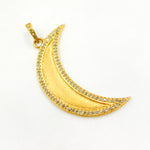 Load image into Gallery viewer, DP476. Diamond Silver Moon Pendant