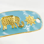 Load image into Gallery viewer, Sterling Silver Oval Enamel Connector