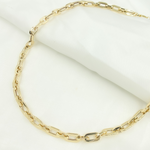Load image into Gallery viewer, 568883G. 14K Yellow Hollow Gold Flat Paperclip Chain