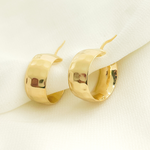 Load image into Gallery viewer, GER88. 14K Solid Gold Hammered Hoop Earrings