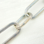 Load image into Gallery viewer, Sterling Silver Paperclip Textured Link Chain