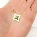 Load image into Gallery viewer, Buy Now Sterling Silver Diamond Shape Flower Enamel Pendant