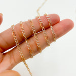 Load image into Gallery viewer, 2431CTT. Gold Filled and Sterling Silver Figaro Style Chain