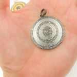Load image into Gallery viewer, DP283. Diamond Sterling Silver Round Pendant