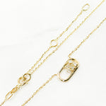 Load image into Gallery viewer, NT401194. 14k Solid Gold Diamond Oval Necklace