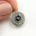 Load image into Gallery viewer, Sterling Silver Round Enamel Charm with Gemstone