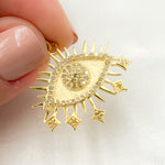 Load image into Gallery viewer, Diamond Sterling Silver Eye Pendants