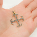 Load image into Gallery viewer, DP022. Diamond Sterling Silver Cross Pendant