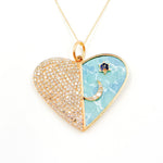Load image into Gallery viewer, Shop Now 14K Gold Star, Moon and Heart Pendant