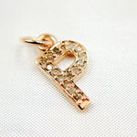 Load image into Gallery viewer, DC184. Diamond Sterling Silver Letter "P" Charm