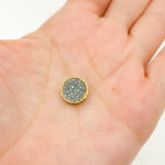 Load image into Gallery viewer, DC819. Diamond & Sterling Silver Coin Bead
