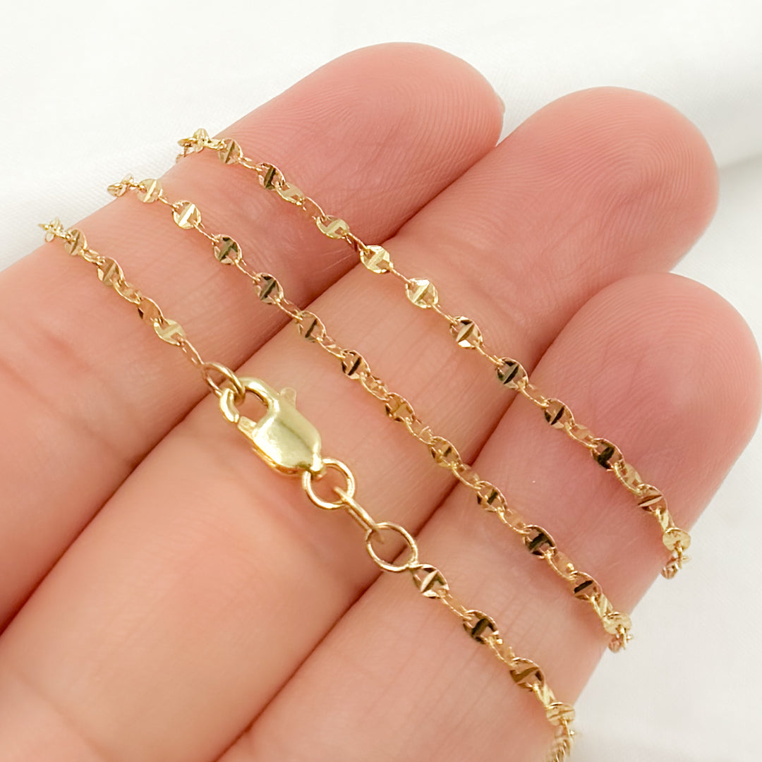 Buy Now Gold Diamond Cut Marina Chain