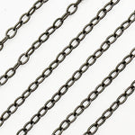 Load image into Gallery viewer, V261BR. Black Rhodium Sterling Silver Twisted Oval Link Chain