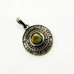 Load image into Gallery viewer, Shop Sterling Silver Round Pendant with Gemstone