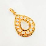 Load image into Gallery viewer, DSP068. Diamond Silver Gemstone Drop Pendant