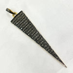 Load image into Gallery viewer, DP221. Diamond Sterling Silver Spike Pendant