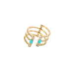 Load image into Gallery viewer, 14k Solid Gold Diamond Turquoise Ring.