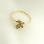 Load image into Gallery viewer, 14K Solid Gold Butterfly Diamond Ring.