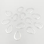 Load image into Gallery viewer, Shop 10MM White Sterling Silver Brushed Drop Connector