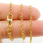 Load image into Gallery viewer, 14K Solid Gold Rolo Chain