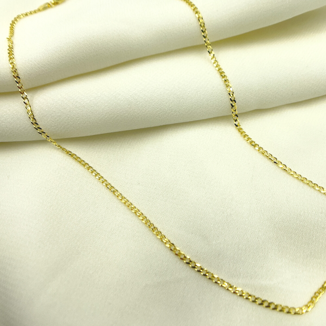 14K Solid Gold Curb Chain