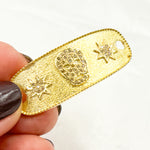 Load image into Gallery viewer, DC970. Diamond Sterling Silver Long Oval Skull and Star Connector