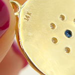 Load image into Gallery viewer, 14K Solid Gold Diamond Charm with Flower in the Center. GDP253