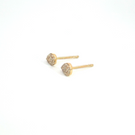 Load image into Gallery viewer, GDT02. 14k Solid Yellow Gold Diamond Drop Studs