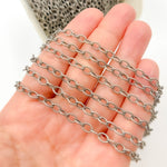 Load image into Gallery viewer, Oxidized Sterling Silver Twisted Oval Link Chain