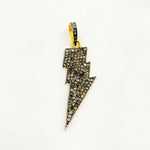 Load image into Gallery viewer, DP243. Diamond & Sterling Silver Thunder Bolt Pendant