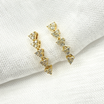 Load image into Gallery viewer, EFG52163. 14K Solid Gold Diamond Dangle Earrings