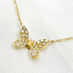 Load image into Gallery viewer, NT404719. 14K Solid Gold Butterfly Shape Diamond Necklace