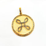 Load image into Gallery viewer, DP569. Diamond & Sterling Silver Round Pendant