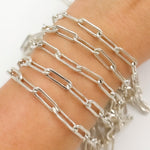 Load image into Gallery viewer, Sterling Silver Flat Paperclip Chain