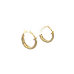 Load image into Gallery viewer, HP400768Y. 14K Solid Gold Diamond Hoops