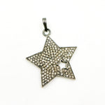 Load image into Gallery viewer, DP2003. Diamond & Sterling Silver Star Pendant