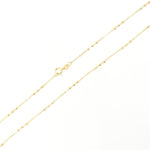 Load image into Gallery viewer, 025R03BLS7. 14K Solid Yellow Gold Satellite Necklace