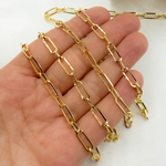 Load image into Gallery viewer, Gold Plated 925 Sterling Silver Flat Paperclip Link Chains