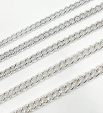 Load image into Gallery viewer, 925 Sterling Silver Curb Link Chain. Y4SS
