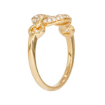 Load image into Gallery viewer, RFF18440. 14K Solid Gold Diamond Ring with a Circle in the Center