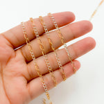 Load image into Gallery viewer, 2453CTT. Gold Filled and Sterling Silver Long and Short Link Chain