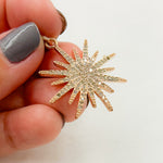 Load image into Gallery viewer, DP280. Diamond Sterling Silver Sun Pendant