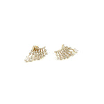 Load image into Gallery viewer, EFJ52517. 14k Solid Yellow Gold Diamond Rays Studs