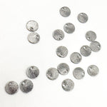 Load image into Gallery viewer, Black Rhodium Sterling Silver Brushed Round Flat Disc Charm with a Single Hole