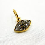 Load image into Gallery viewer, DC238. Diamond Sterling Silver Eye Charm with Gemstone