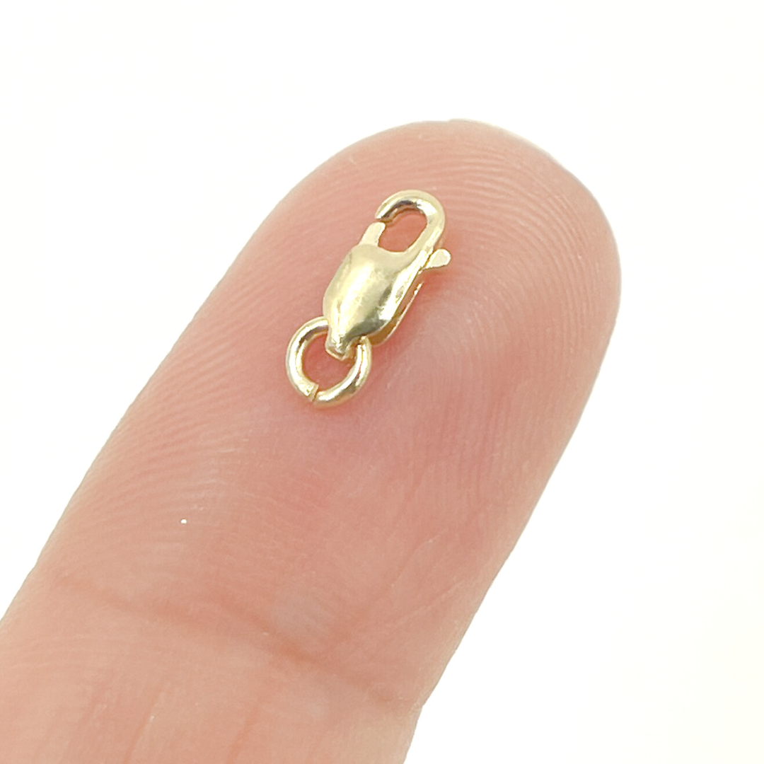 14K Solid Gold Lobster Clasp 7mm. 0014LC00WR14KY