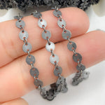 Load image into Gallery viewer, Shop Now Sterling Silver Textured Disc Chain